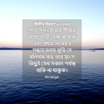 Picture 04 - দ্বিতীয় বিৱৰণ 16:4 BENIRV - সাত দিন তোমার - Bible Verse Picture