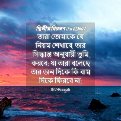 Picture 04 - দ্বিতীয় বিৱৰণ 17:11 BENIRV - তারা তোমাকে যে - Bible Verse Picture