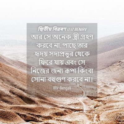 Picture 04 - দ্বিতীয় বিৱৰণ 17:17 BENIRV - আর সে অনেক স্ত্রী - Bible Verse Picture