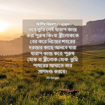 Picture 04 - দ্বিতীয় বিৱৰণ 17:5 BENIRV - তবে তুমি সেই খারাপ - Bible Verse Picture