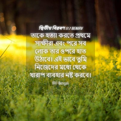 Picture 04 - দ্বিতীয় বিৱৰণ 17:7 BENIRV - তাকে হত্যা করতে - Bible Verse Picture
