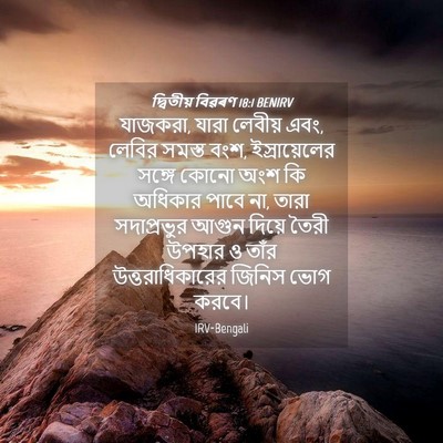 Picture 04 - দ্বিতীয় বিৱৰণ 18:1 BENIRV - যাজকরা, যারা - Bible Verse Picture