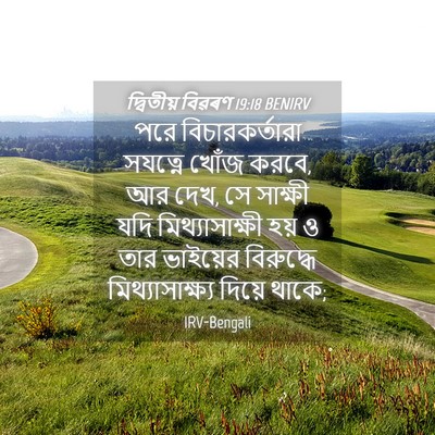 Picture 04 - দ্বিতীয় বিৱৰণ 19:18 BENIRV - পরে বিচারকর্তারা - Bible Verse Picture