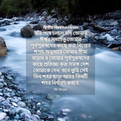 Picture 04 - দ্বিতীয় বিৱৰণ 19:9 BENIRV - তাঁর পথে চললে যদি - Bible Verse Picture