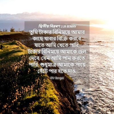 Picture 04 - দ্বিতীয় বিৱৰণ 2:28 BENIRV - তুমি টাকার - Bible Verse Picture