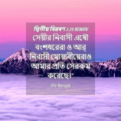 Picture 04 - দ্বিতীয় বিৱৰণ 2:29 BENIRV - সেয়ীর নিবাসী এষৌ - Bible Verse Picture