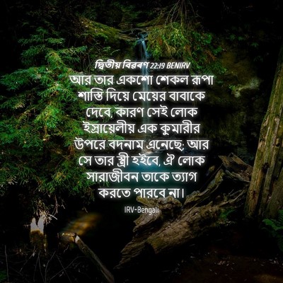 Picture 04 - দ্বিতীয় বিৱৰণ 22:19 BENIRV - আর তার একশো শেকল - Bible Verse Picture