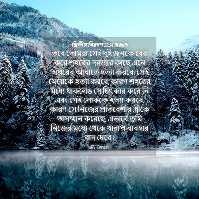 Picture 04 - দ্বিতীয় বিৱৰণ 22:24 BENIRV - তবে তোমরা সেই দুই - Bible Verse Picture