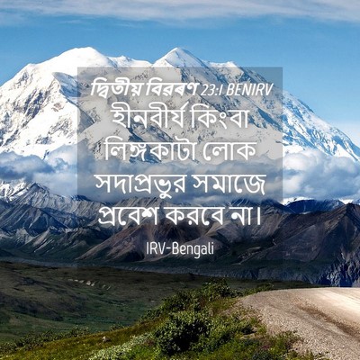 Picture 04 - দ্বিতীয় বিৱৰণ 23:1 BENIRV - হীনবীর্য কিংবা - Bible Verse Picture