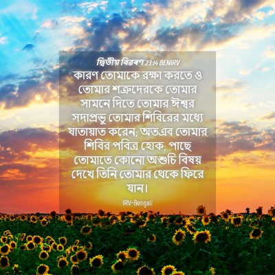 Picture 04 - দ্বিতীয় বিৱৰণ 23:14 BENIRV - কারণ তোমাকে রক্ষা - Bible Verse Picture