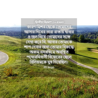 Picture 04 - দ্বিতীয় বিৱৰণ 23:4 BENIRV - কারণ মিশর থেকে - Bible Verse Picture