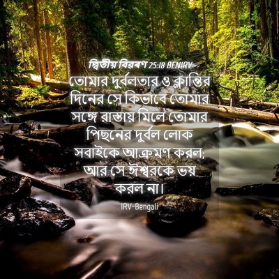 Picture 04 - দ্বিতীয় বিৱৰণ 25:18 BENIRV - তোমার দুর্বলতার ও - Bible Verse Picture