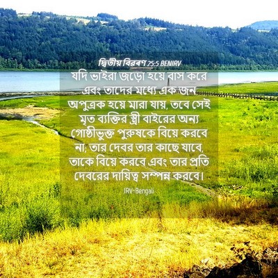 Picture 04 - দ্বিতীয় বিৱৰণ 25:5 BENIRV - যদি ভাইরা জড়ো - Bible Verse Picture