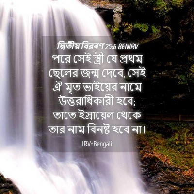 Picture 04 - দ্বিতীয় বিৱৰণ 25:6 BENIRV - পরে সেই স্ত্রী যে - Bible Verse Picture