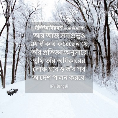 Picture 04 - দ্বিতীয় বিৱৰণ 26:18 BENIRV - আর আজ সদাপ্রভুও এই - Bible Verse Picture