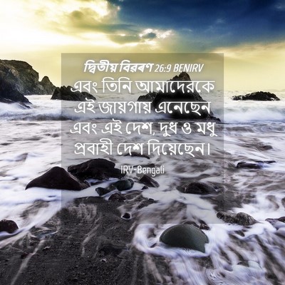 Picture 04 - দ্বিতীয় বিৱৰণ 26:9 BENIRV - এবং তিনি আমাদেরকে - Bible Verse Picture