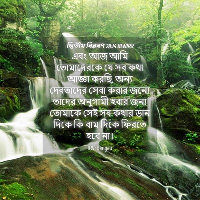 Picture 04 - দ্বিতীয় বিৱৰণ 28:14 BENIRV - এবং আজ আমি - Bible Verse Picture