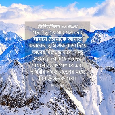 Picture 04 - দ্বিতীয় বিৱৰণ 28:25 BENIRV - সদাপ্রভু তোমার - Bible Verse Picture