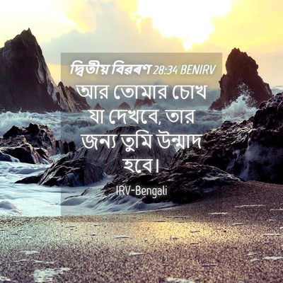 Picture 04 - দ্বিতীয় বিৱৰণ 28:34 BENIRV - আর তোমার চোখ যা - Bible Verse Picture
