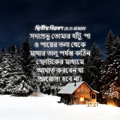 Picture 04 - দ্বিতীয় বিৱৰণ 28:35 BENIRV - সদাপ্রভু তোমার - Bible Verse Picture