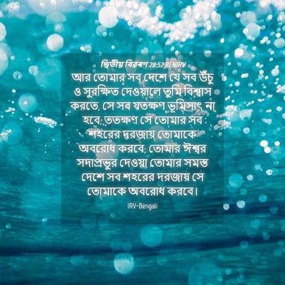 Picture 04 - দ্বিতীয় বিৱৰণ 28:52 BENIRV - আর তোমার সব দেশে যে - Bible Verse Picture