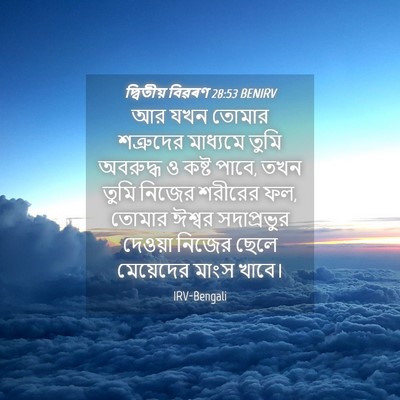 Picture 04 - দ্বিতীয় বিৱৰণ 28:53 BENIRV - আর যখন তোমার - Bible Verse Picture