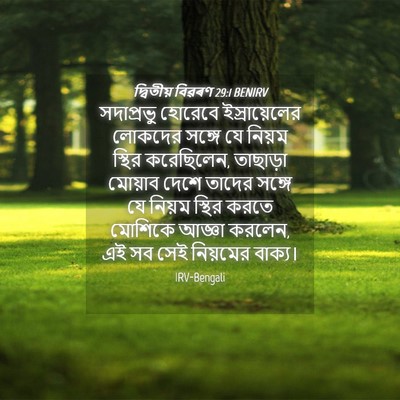 Picture 04 - দ্বিতীয় বিৱৰণ 29:1 BENIRV - সদাপ্রভু হোরেবে - Bible Verse Picture