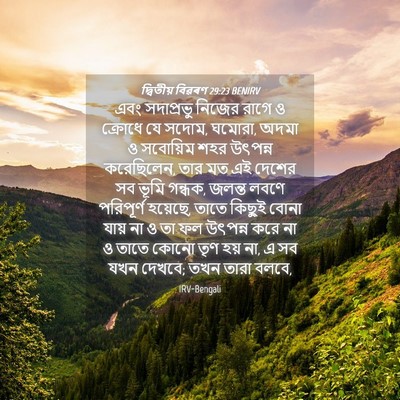 Picture 04 - দ্বিতীয় বিৱৰণ 29:23 BENIRV - এবং সদাপ্রভু - Bible Verse Picture