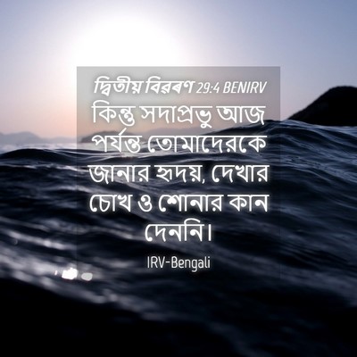 Picture 04 - দ্বিতীয় বিৱৰণ 29:4 BENIRV - কিন্তু সদাপ্রভু - Bible Verse Picture
