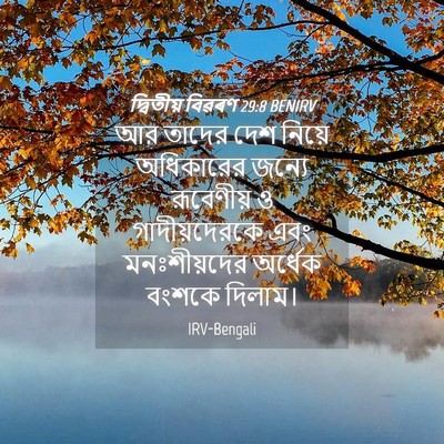 Picture 04 - দ্বিতীয় বিৱৰণ 29:8 BENIRV - আর তাদের দেশ নিয়ে - Bible Verse Picture