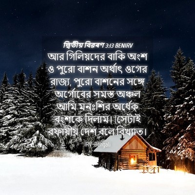 Picture 04 - দ্বিতীয় বিৱৰণ 3:13 BENIRV - আর গিলিয়দের বাকি - Bible Verse Picture