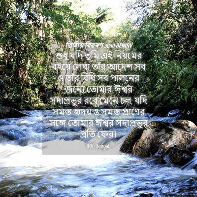 Picture 04 - দ্বিতীয় বিৱৰণ 30:10 BENIRV - শুধু যদি তুমি এই - Bible Verse Picture