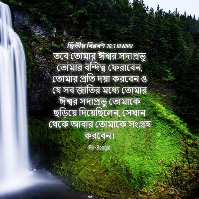 Picture 04 - দ্বিতীয় বিৱৰণ 30:3 BENIRV - তবে তোমার ঈশ্বর - Bible Verse Picture