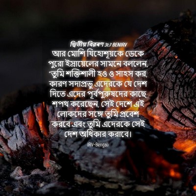 Picture 04 - দ্বিতীয় বিৱৰণ 31:7 BENIRV - আর মোশি - Bible Verse Picture