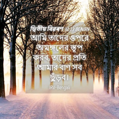 Picture 04 - দ্বিতীয় বিৱৰণ 32:23 BENIRV - আমি তাদের ওপরে - Bible Verse Picture