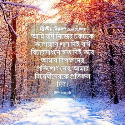 Picture 04 - দ্বিতীয় বিৱৰণ 32:41 BENIRV - আমি যদি নিজের - Bible Verse Picture