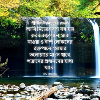 Picture 04 - দ্বিতীয় বিৱৰণ 32:42 BENIRV - আমি নিজের বাণ সব - Bible Verse Picture