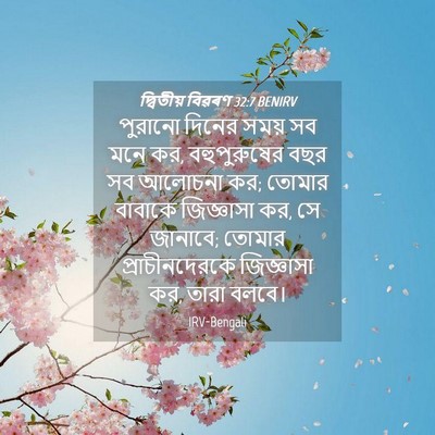 Picture 04 - দ্বিতীয় বিৱৰণ 32:7 BENIRV - পুরানো দিনের সময় - Bible Verse Picture