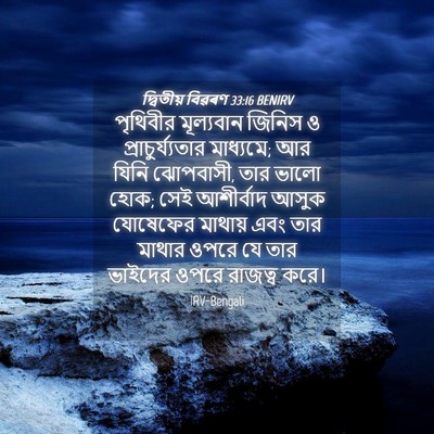 Picture 04 - দ্বিতীয় বিৱৰণ 33:16 BENIRV - পৃথিবীর মূল্যবান - Bible Verse Picture
