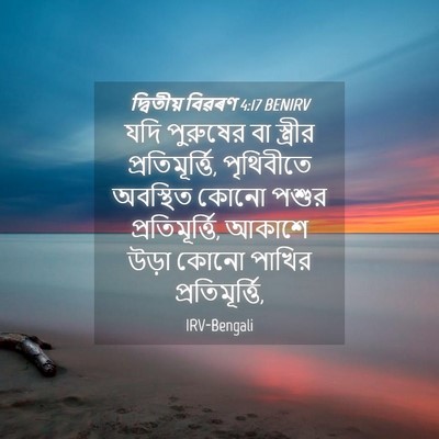 Picture 04 - দ্বিতীয় বিৱৰণ 4:17 BENIRV - যদি পুরুষের বা - Bible Verse Picture