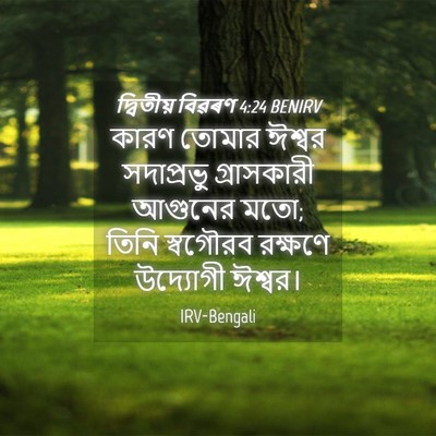 Picture 04 - দ্বিতীয় বিৱৰণ 4:24 BENIRV - কারণ তোমার ঈশ্বর - Bible Verse Picture