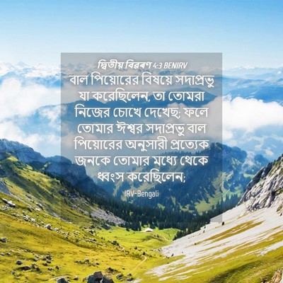 Picture 04 - দ্বিতীয় বিৱৰণ 4:3 BENIRV - বাল পিয়োরের - Bible Verse Picture