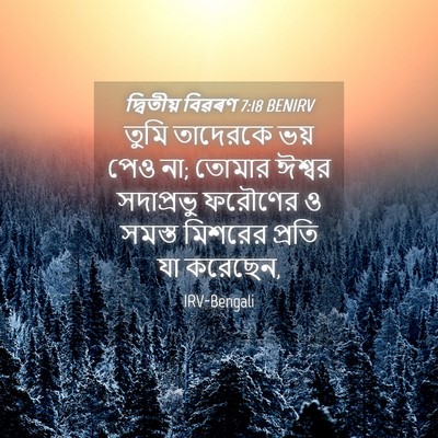 Picture 04 - দ্বিতীয় বিৱৰণ 7:18 BENIRV - তুমি তাদেরকে ভয় - Bible Verse Picture