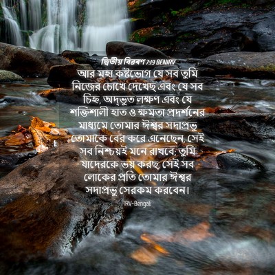 Picture 04 - দ্বিতীয় বিৱৰণ 7:19 BENIRV - আর মহা কষ্টভোগ যে - Bible Verse Picture