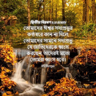 Picture 04 - দ্বিতীয় বিৱৰণ 8:20 BENIRV - তোমাদের ঈশ্বর - Bible Verse Picture