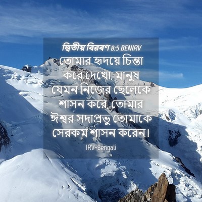 Picture 04 - দ্বিতীয় বিৱৰণ 8:5 BENIRV - তোমার হৃদয়ে - Bible Verse Picture