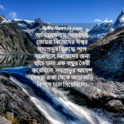 Picture 04 - দ্বিতীয় বিৱৰণ 9:16 BENIRV - আমি দেখলাম, আর দেখ, - Bible Verse Picture