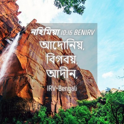 Picture 04 - নহিমিয়া 10:16 BENIRV - আদোনিয়, বিগবয়, - Bible Verse Picture