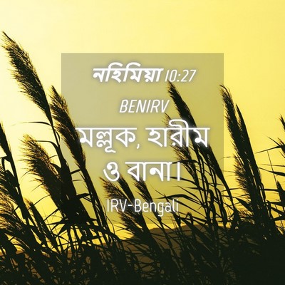 Picture 04 - নহিমিয়া 10:27 BENIRV - মল্লূক, হারীম ও - Bible Verse Picture