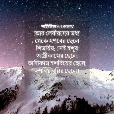 Picture 04 - নহিমিয়া 11:15 BENIRV - আর লেবীয়দের মধ্য - Bible Verse Picture